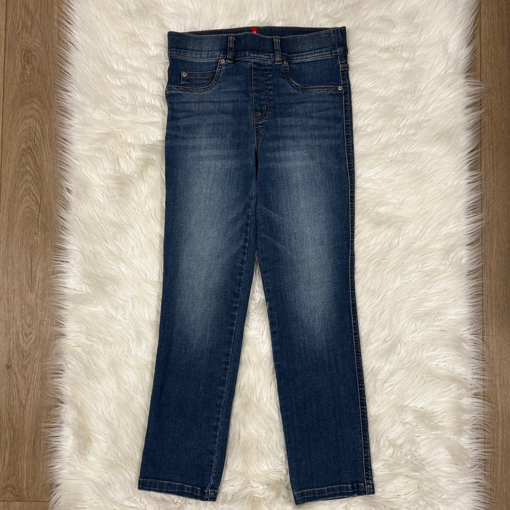 SPANX Petite Women Jeans Size S Blue Denim Stretch Slim Fit Skinny Legging Pants - Picture 4 of 4